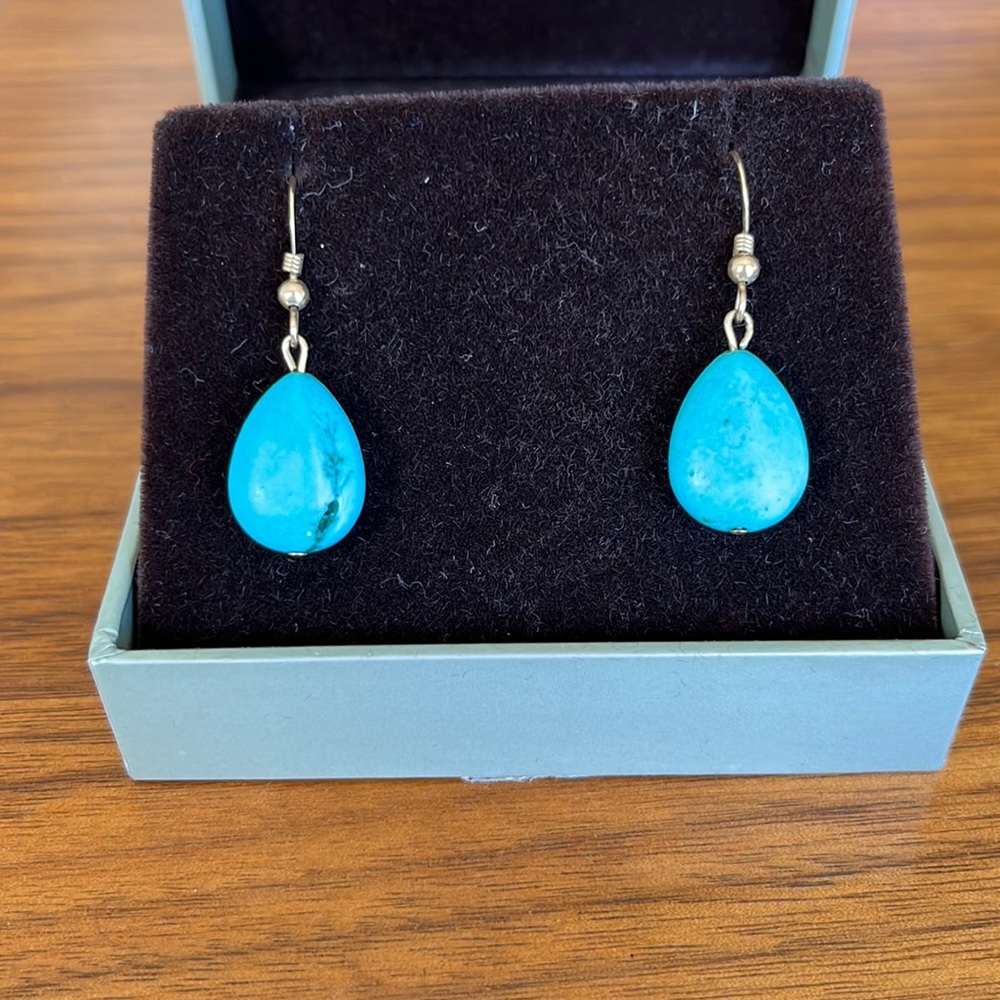 Gold and Turquoise Earrings